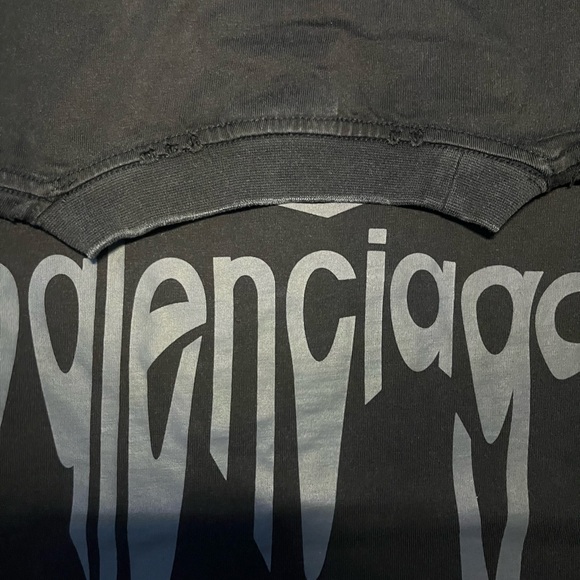 Black Balenciaga Liquefied 3B T-shirt; Size M - Picture 5 of 8